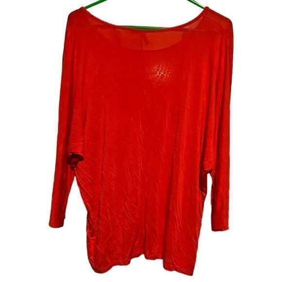 New Directions Women's Embellished Blouse Top Pullover Orange Large - Picture 2 of 8